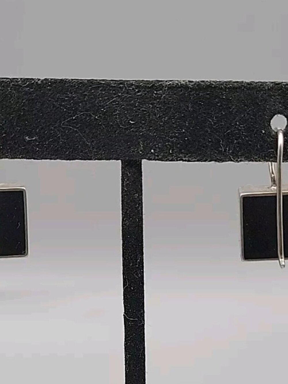 Vintage Victoria Varga Modernist 925 Sterling Silver Drop Earrings Enamel Blocks - Picture 6 of 13